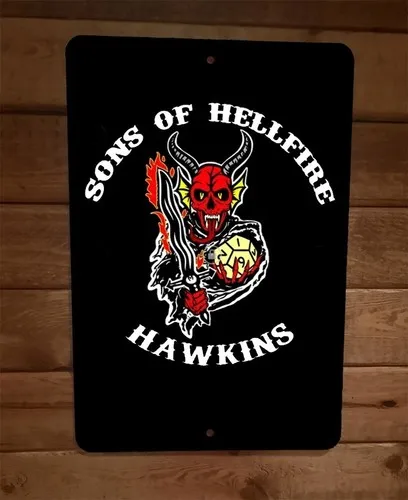 Sons of Hellfire Anarchy Biker D&D Parody  Metal Wall Sign