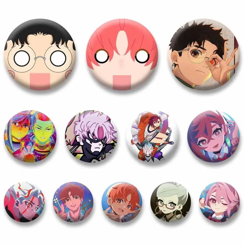 Anime DAN DA DAN Enamel Brooch Cartoon Momo Ken Takakura Aira Seiko Lapel Badge Cosplay Jewelry Pins Bag Hat Accessories Gifts
