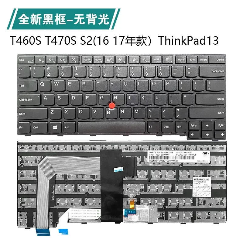 For Lenovo Thinkpad 13 T460S T470S S2 2nd Gen Notebook Keyboard Replacement TP00081A B S