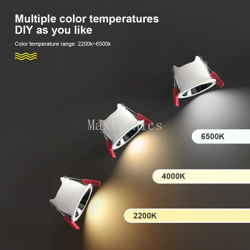 6W ZigBee 3.0 RGBCCT LED Downlight GL-D-002P CRI 90+ Recessed Lighting App Voice Remote Control SmartHome Ceiling Light for Room
