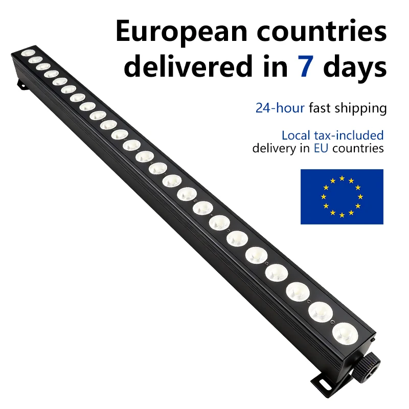 DMX 24x12W RGBW 4IN1 / Pixel RGBWAUV LED-Wallwasher LED-Leiste DMX Line Bar Wash Bühnenlicht für Party Hochzeit Events Beleuchtung