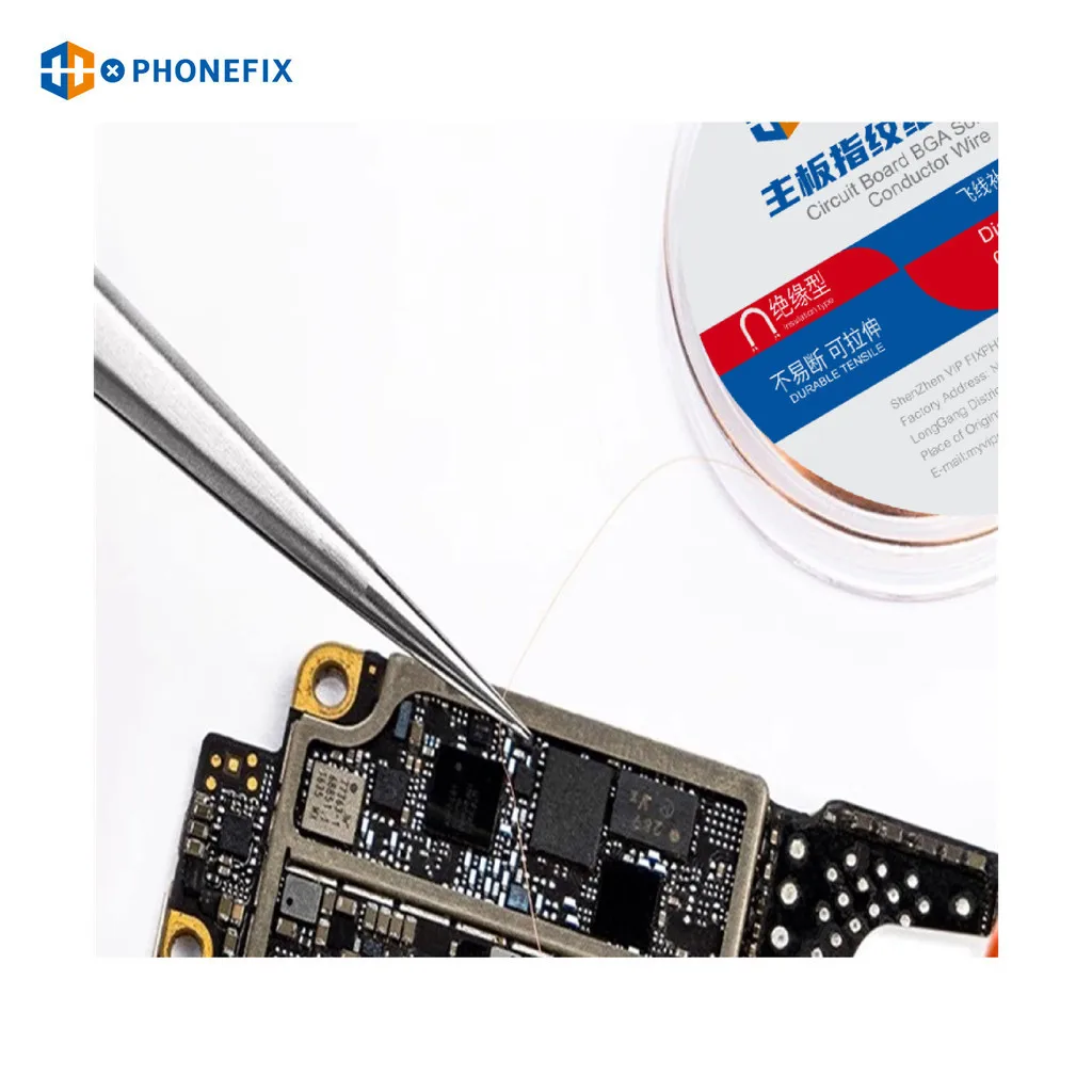 0.01mm 0.02mm insulated soldering jumper wire conductor wire for Cell Phone Tablet logic board BGA chip solder repair