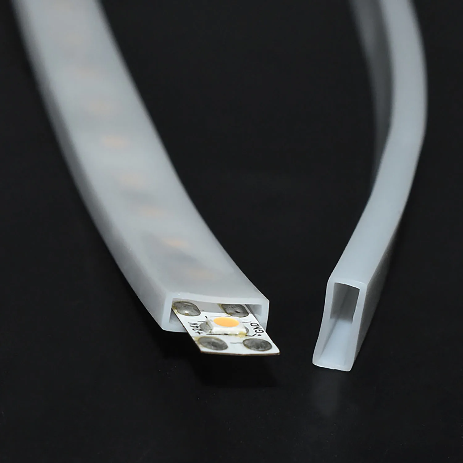 Silicone Tube Flexible Light Strip Protective Cover, Transparent/White/Black Waterproof Sleeve for 8-12mm LED Strip Lights