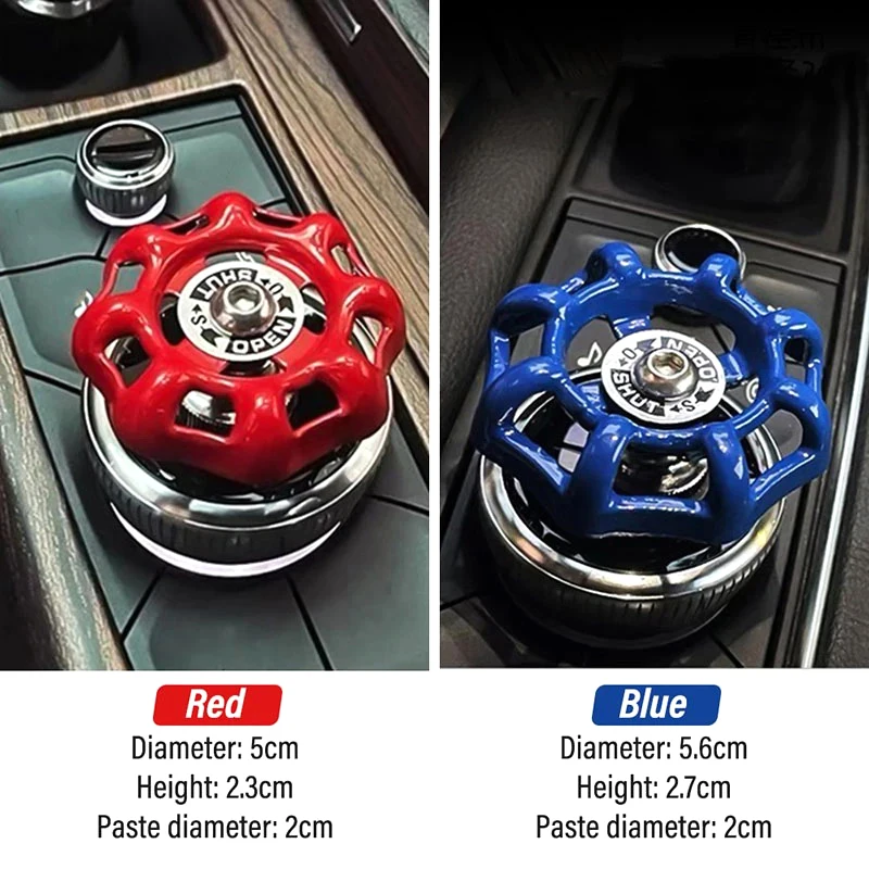 Metal Industrial Valve Center Console Switch Decoration Car Interior Shift Knob Sticker Button Gear Handle Accessories
