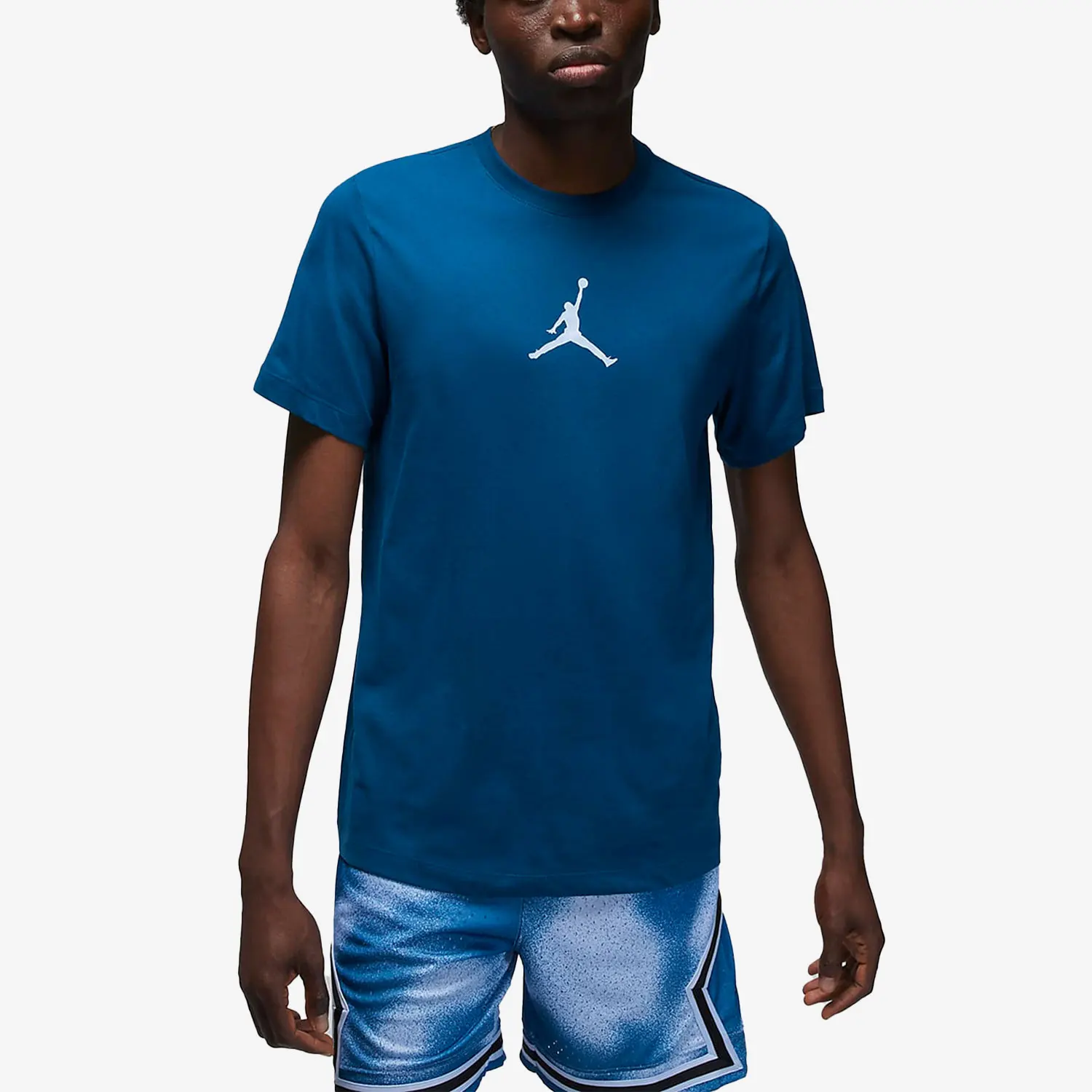 

Оригинальная мужская легкая спортивная рубашка Nike JORDAN с круглым вырезом и принтом, с короткими рукавами CW5191-427