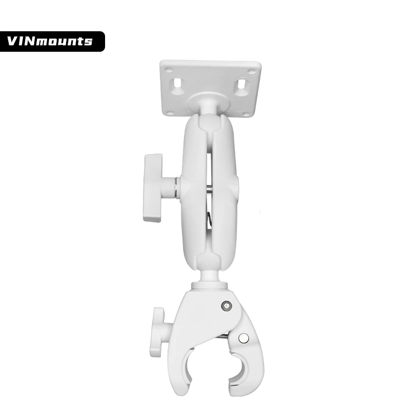 

Tough Claw Clamp with 75X75VESA Plate and AMPS Round Plate for Scanner mount/Display mount for Ram Mount