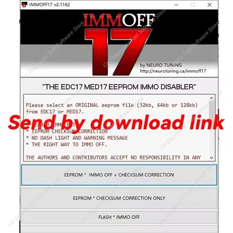 Newest IMMOFF17 EDC17 Immobilizer off ECU Program NEUROTUNING Software for Automotive - Unlimited Installation