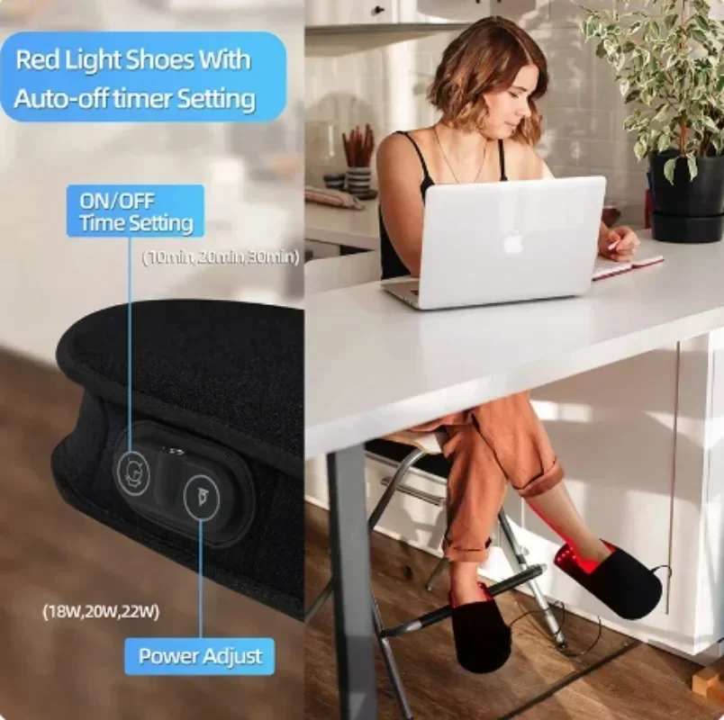 The latest launch of red light therapy body foot pads office with home use red light 660nm850nm near infrared light therapyshoes