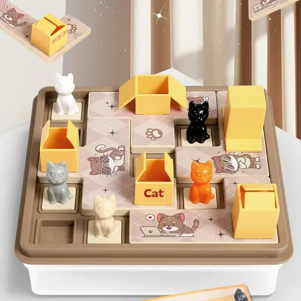 

Children's Desktop Educational Toys Cat Boxes Spatial Planning Games Logical Thinking Training Parent-child Interaction Toys