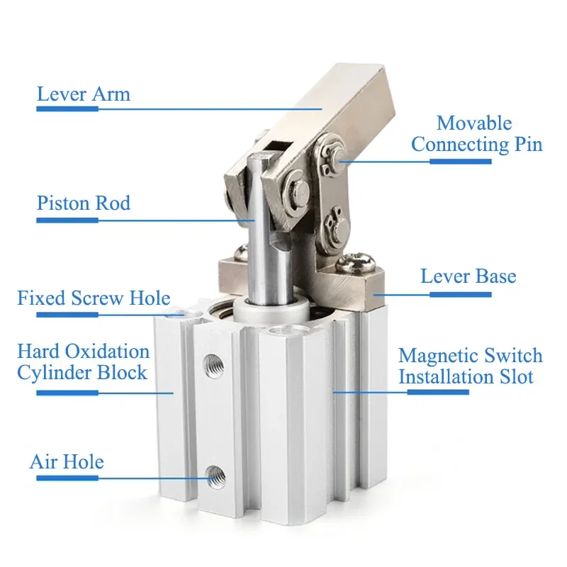 JGL/ALC Lever Cylinder Press Down Clamping 25-32-40 Clamp Rocker Arm Small Pneumatic Pressure Telescopic Cylinder