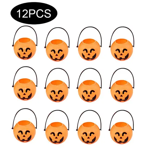 1 st Halloween Bus eller godispåse Skräcksäsong Godishink Hösthelgpresent till barn Heminredning Söt spökpumpakorg 10 best sales godisbordsdekorationer - №4