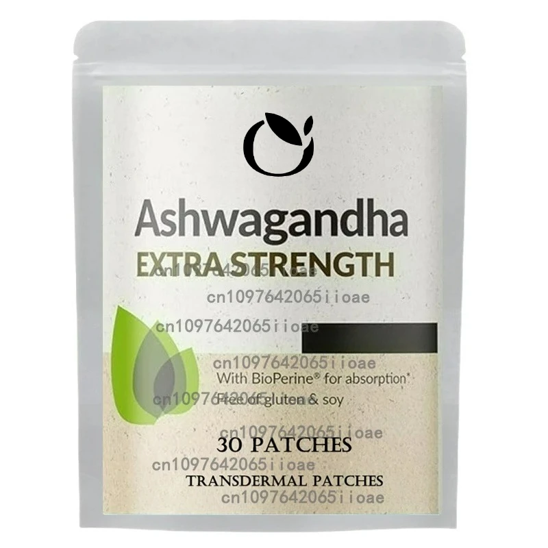 

30 Patches Ashwagandha Transdermal Patches Natural Energy, Strength Stress & Mood Support