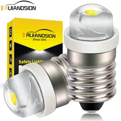 2 pz 0.5W vite E10 Nopolar 3V 4.5V 6V 12V 100Lm COB LED vecchia torcia lampadina torcia segnale di coda della bici lampada da lavoro calda 4300K 6000K
