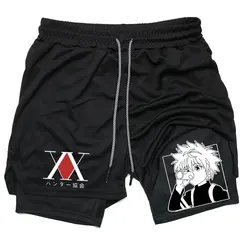 Anime Hunter X Hunter Performance Shorts Quick Dry Athletics Running Workout GYM Shorts Breathable Summer Compression Shorts