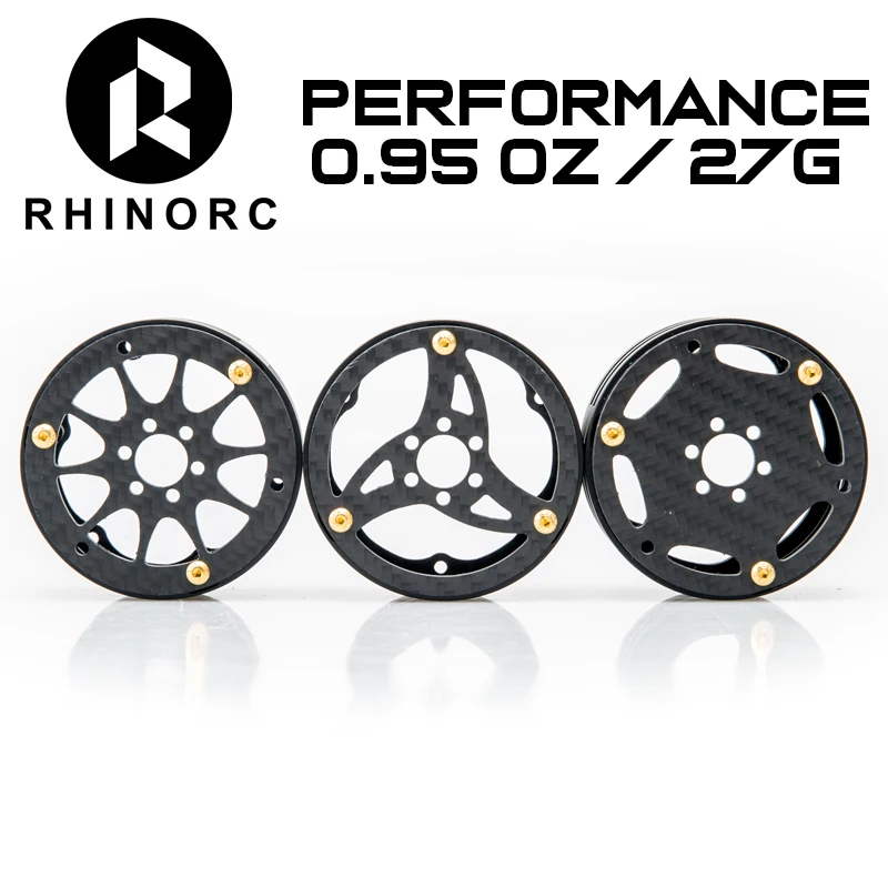 RhinoRC 2,2 polegadas estreita fibra de carbono alumínio Pro leve RC carro rastreador roda Pro Shafty MOA