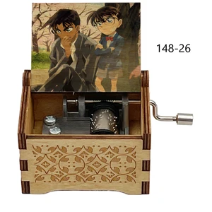 Hand Wooden Music Cajas Detective Conan Anime Melodía principal Una verdad prevalece 18 Nota Movimiento Fans de cosplay Regalos de fiesta de cumpleaños 8 Mejor detective de ventas Conan Keychain - №7