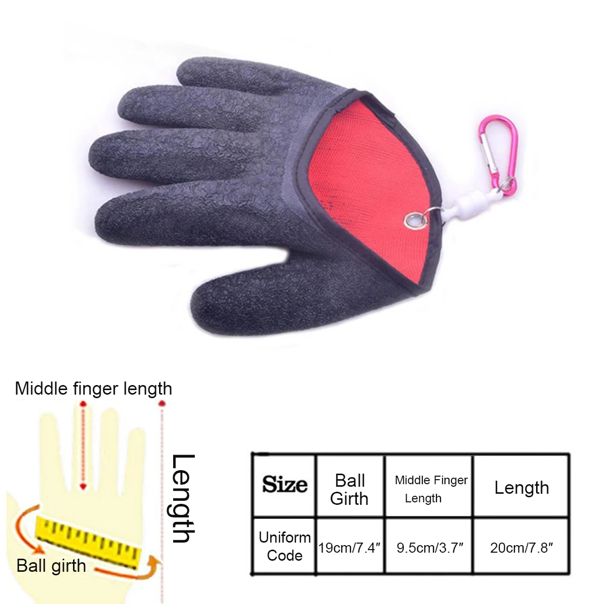 Gripping Gloves Anti-slip Durabl Knit Full Finger Waterproof Work Cutproof Clasp Left Right Protect Glove