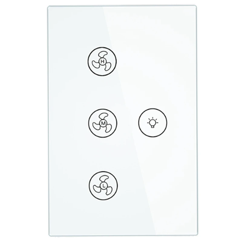 

Wifi Light Lamp Wall Switch Smart Ceiling Fan Light Lamp Wall Switch Smart Life/Tuya APP Remote Various Speed Control