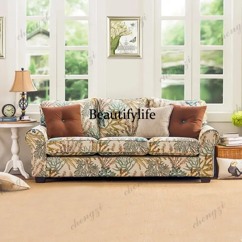 

TTT Soft Comfortable Lounge Living Room Sofas Luxury Relax Cushion Pattern Sofa French Double Minimalist Furniture Accessories