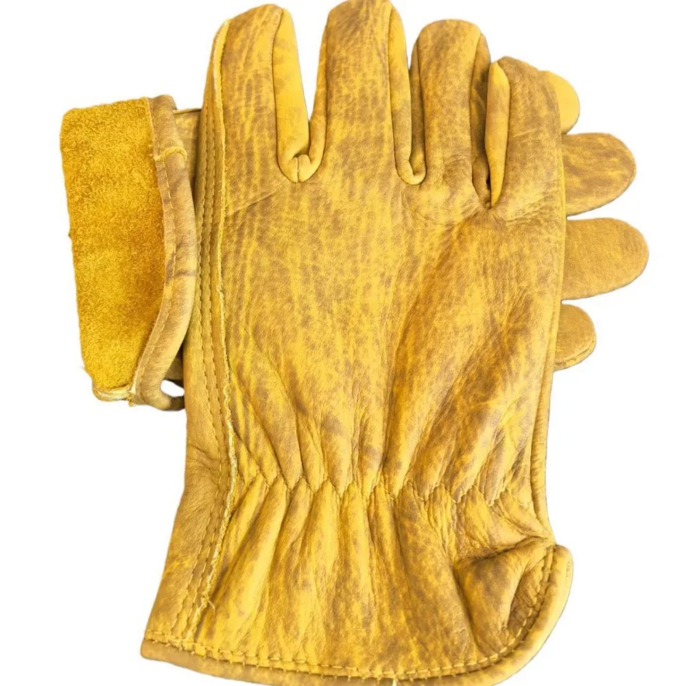 Durable Heavy Duty Leather Work Gloves Anti-Puncture Thornproof Gardening Gloves Outdoor Labor Protection Gloves