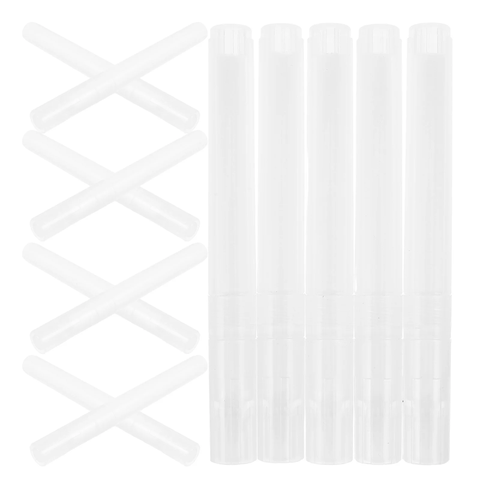 

20Pcs Clear Refillable Paint Pens Empty Marker Shells Fine Nib for Smooth Writing Low Ink Waste Art Crafts Sketching Markers