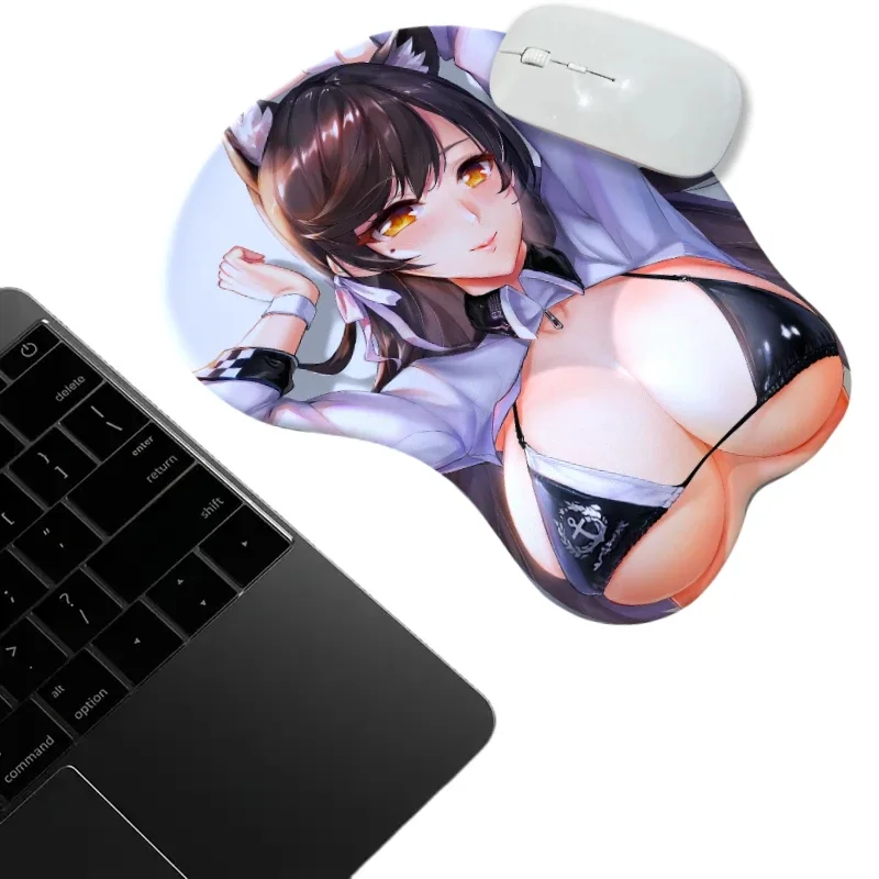 

Blister Packed Chest Mouse Pad Anime Desk Mat Azur Lane Amagi Gamer Special Wristband with 3d Nipples Oppai Gamer Mouse Pad