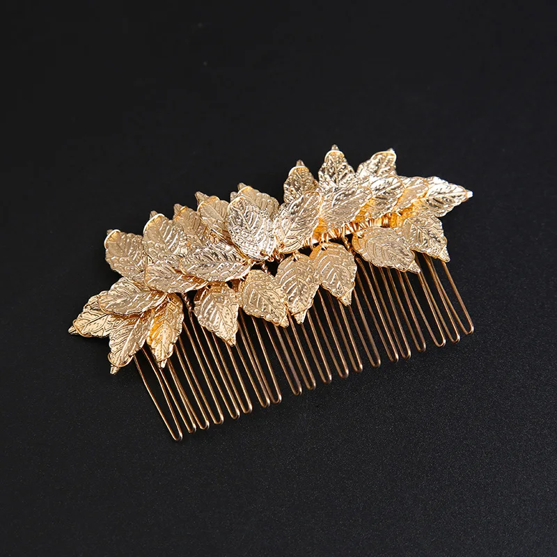 Bridal Hair Comb Frosted Crystal Pearl Handmade Hair Pin Wedding Hair Accessories