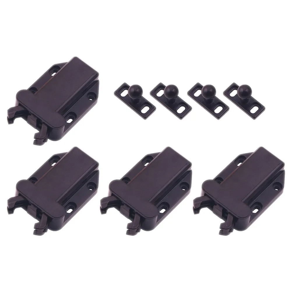 4Pcs Strong Bearing Capacity Push Catch Latch Touch Catch Spring Lock for Cabinet Cupboard Drawer Door Invisible Auto Open Lock