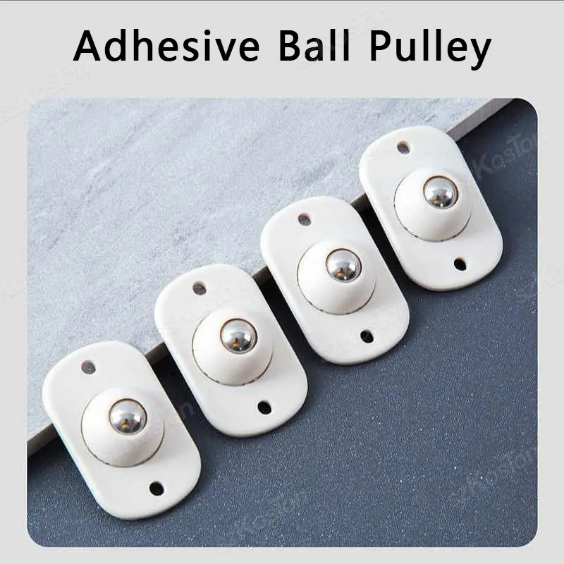 4/16/20Pcs Self Adhesive Stainless Steel Ball Beads Universal Wheel Furniture Casters Wheels Wheel 360 Degree Rotation Pulley