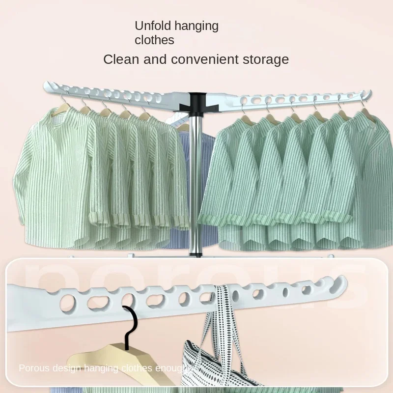 Tripod Clothes Drying Rack Folding Space-Saving Compact Laundry Rack with 16 Rotatable Arms Indoor Air Drying Solution