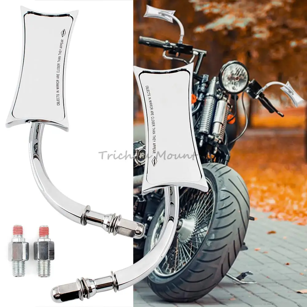 Motorcycle Mirrors Scooter Rearview Mirrors Electromobile Back Side Convex Mirrors For Honda Magna Rebel Shadow VT750 VT1100