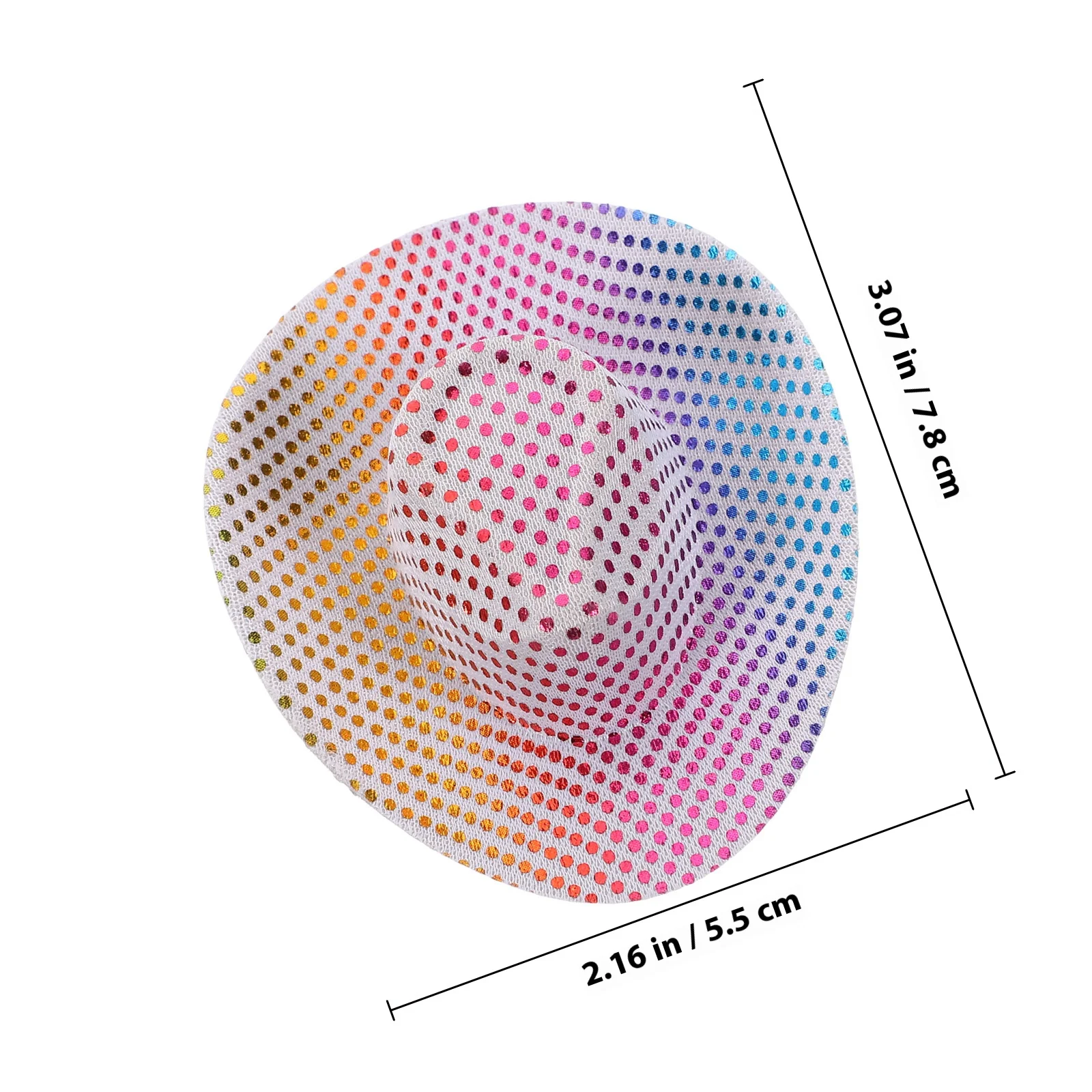 6 Stück Mini-Disco-Hüte für Party-Dekoration, austauschbare kleine Hut-Ornamente, Bastel-DIY-Zubehör