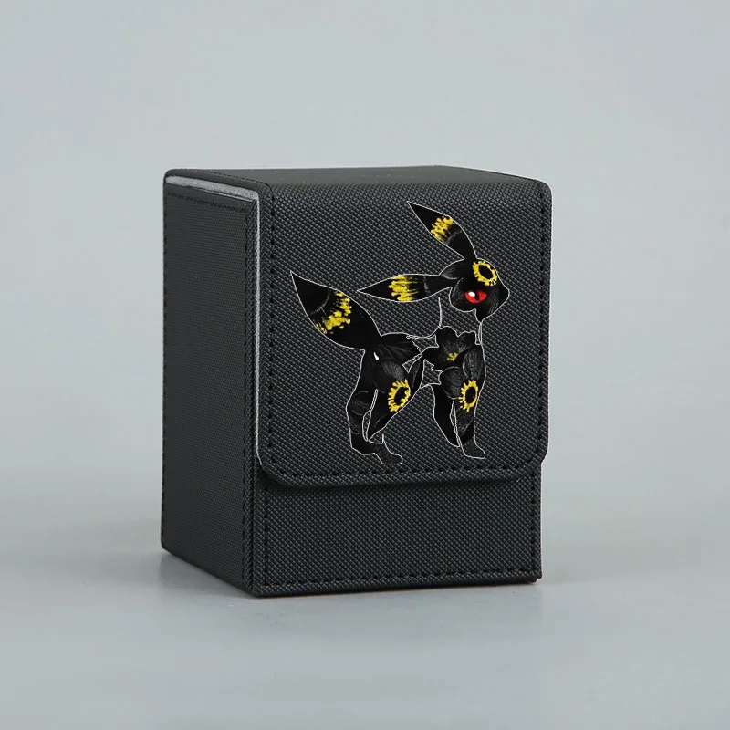 Pokemon particulier Jolteon Flareon Sylveon Eevee boîte de rangement de cartes en cuir faite maison Anime classiques jeu Collection carte jouet cadeau