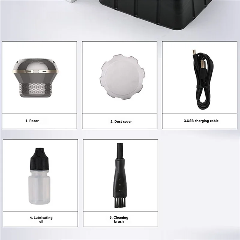 โปรโมชั่น!เครื่องโกนหนวดไฟฟ้าเครื่องโกนหนวดชาย USB ชาร์จผม Clipper ชุดความปลอดภัยกันน้ํา