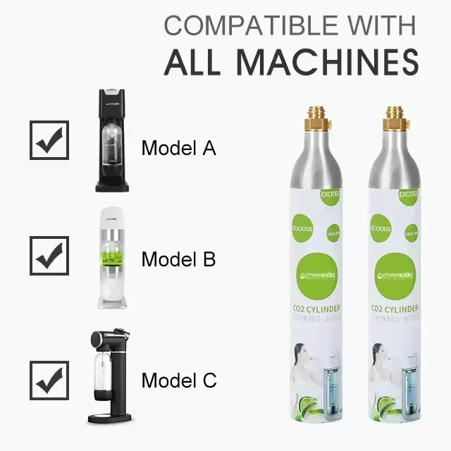 soda stream Refillable Gas Bottle 0.6 L Co2 360g aluminium carbon dioxide co2 gas cylinder