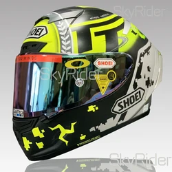 Kask motocyklowy pełnotwarzowy X14 isle of man TT X-Sprit 3 zielony Motocross Racing Motobike kask jeździecki Casco De Motocicleta