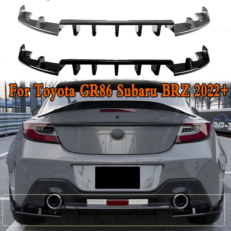 For Toyota GR86 Subaru BRZ 2022+ Car Rear Bumper Lip Diffuser Spoiler Splitter Protector Auto Accessories