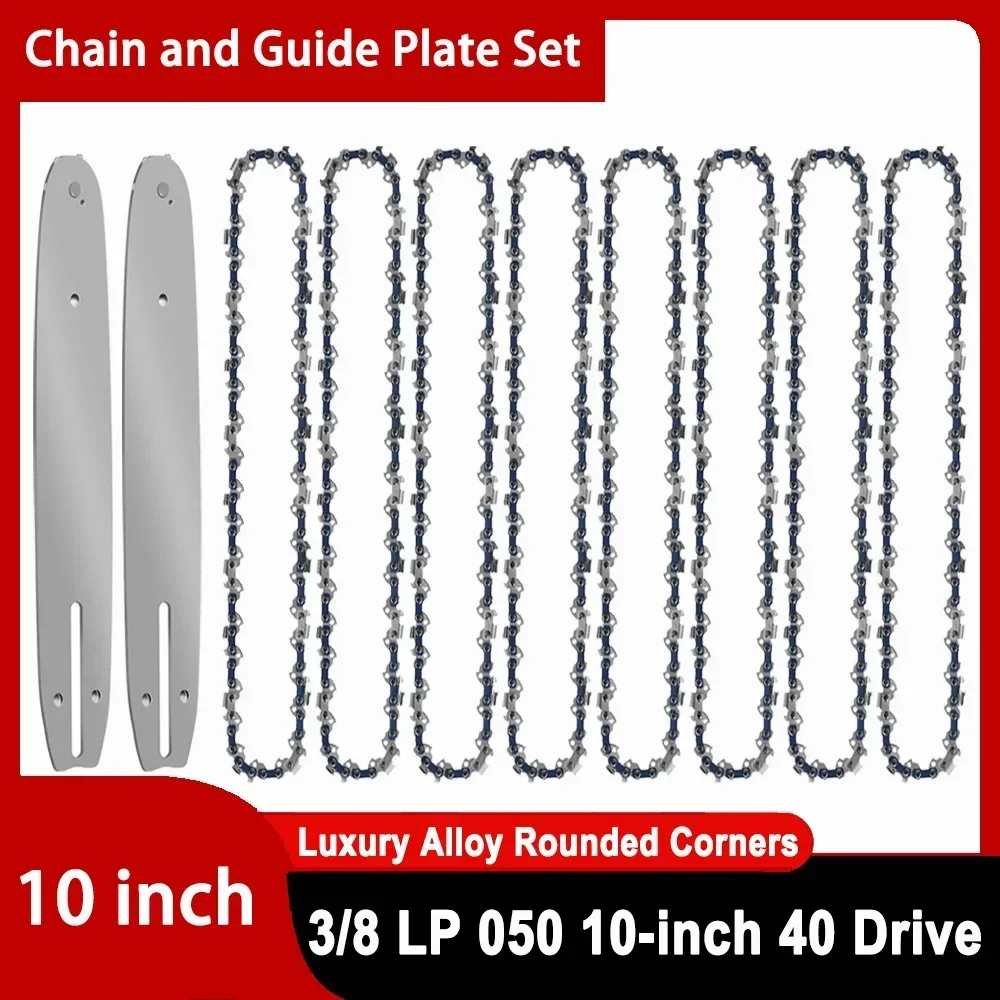 

Chainsaw Blade 10 Inch 3/8LP 40 Drive Link Electric Saw Chainsaw Guide Bar And Saw Chain Set Rechargeable Saw Bar Carpentry Tool