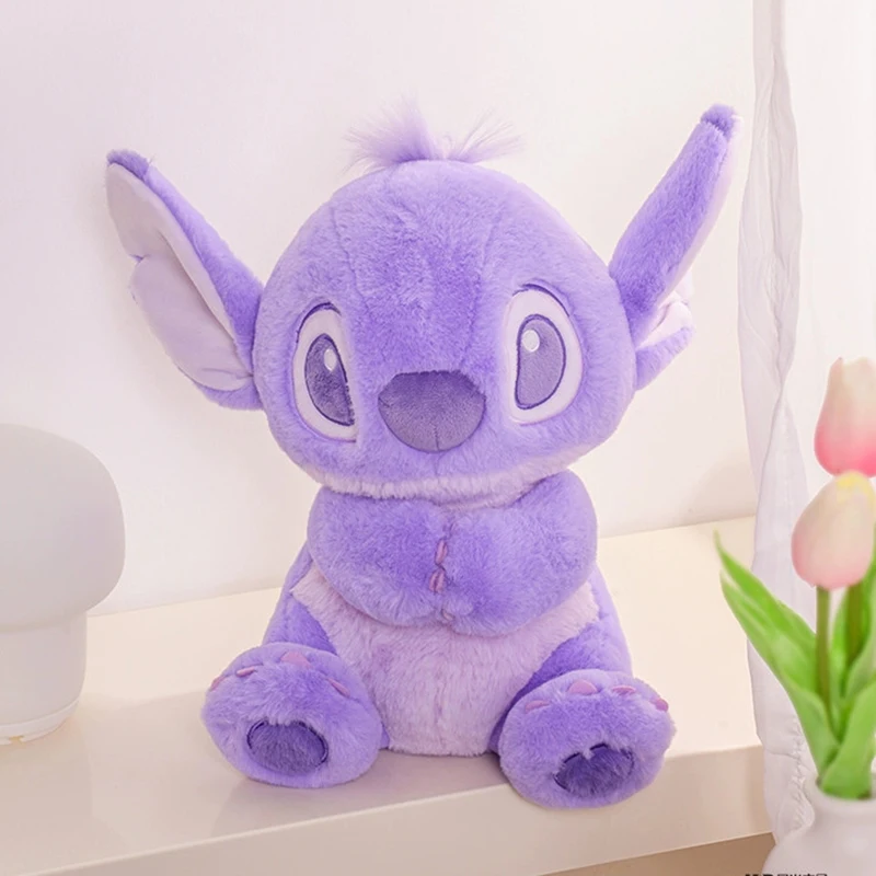 2024 New Disney Genuine Lilo & Stitch Cartoon 30cm Stitch And Angel Plush Doll Scented Pillow Kids Toy Valentine's Day Gifts