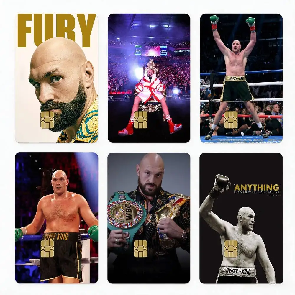 

Boxing T-Tyson Fury 4pcs 1Set Film Skin for Debit Credit Bank Visa Card Decal Cover