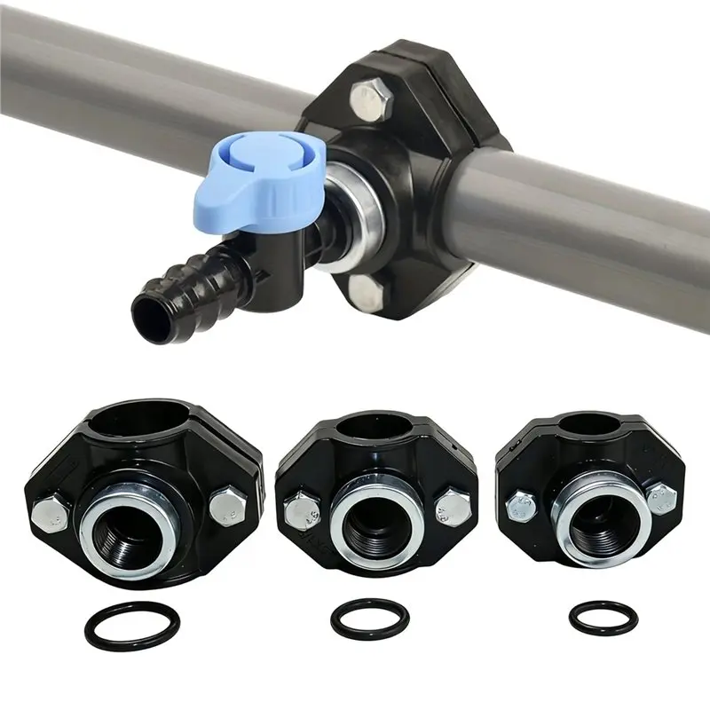 DT19 Water Splitter Repair Fitting 32mm 25mm 20mm Pipe Clamp 1/2 Female Thread Connector PP Reducing Coupling 32x20 10Pcs