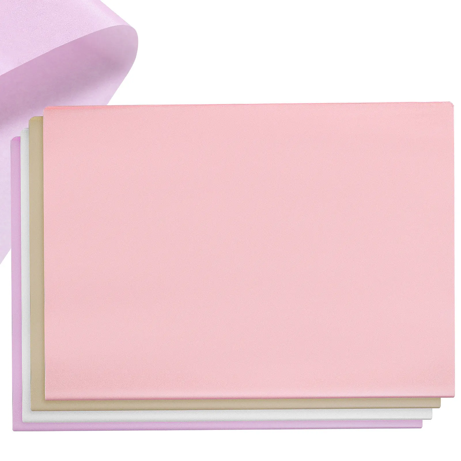 80Sheets Elegant Pastel Tissue Paper Bulk Gift Wrapping Paper Thick Tear-Resistant Packing Tissue for Bouquets Crafts Packaging