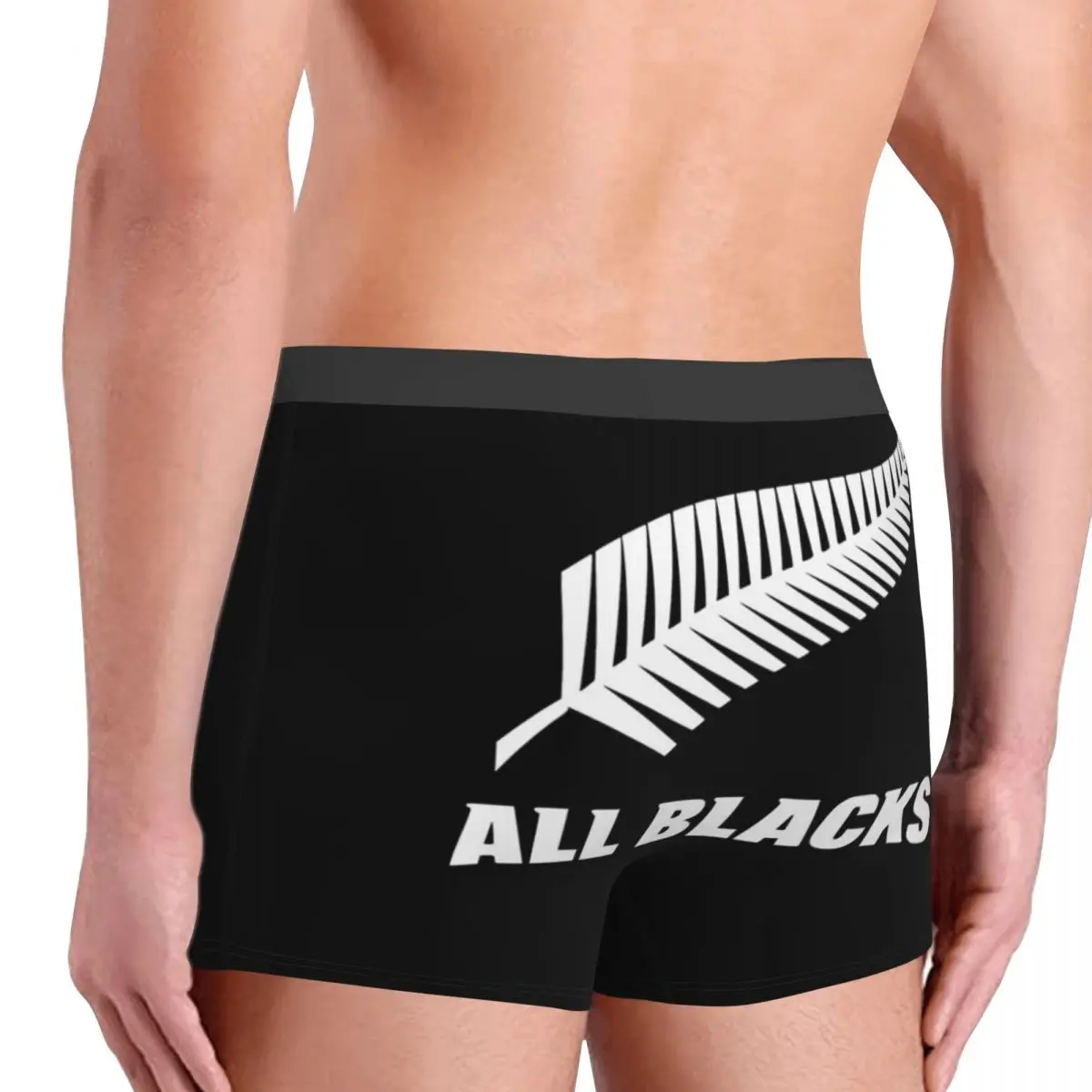 الملاكم السروال السراويل جميع السود قبعة الرجبي الخريف الشتاء سراويل الذكور الملابس الداخلية الناعمة لهدايا رجل صديقها