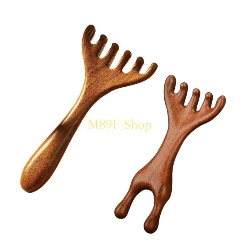 M89F Meridians Massage Comb 5Claw Scalp Massager Body Gua Sha Tools Head Massager Brush