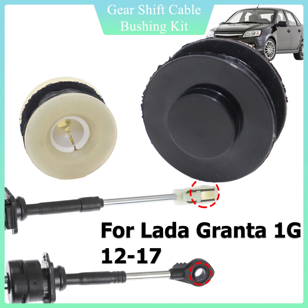 

MT Gearbox Shift Cable Linkage Control Bushing Gear Shifter Lever Adapter Rod Connect Bush Car Parts For Lada Granta 1G 2012-17