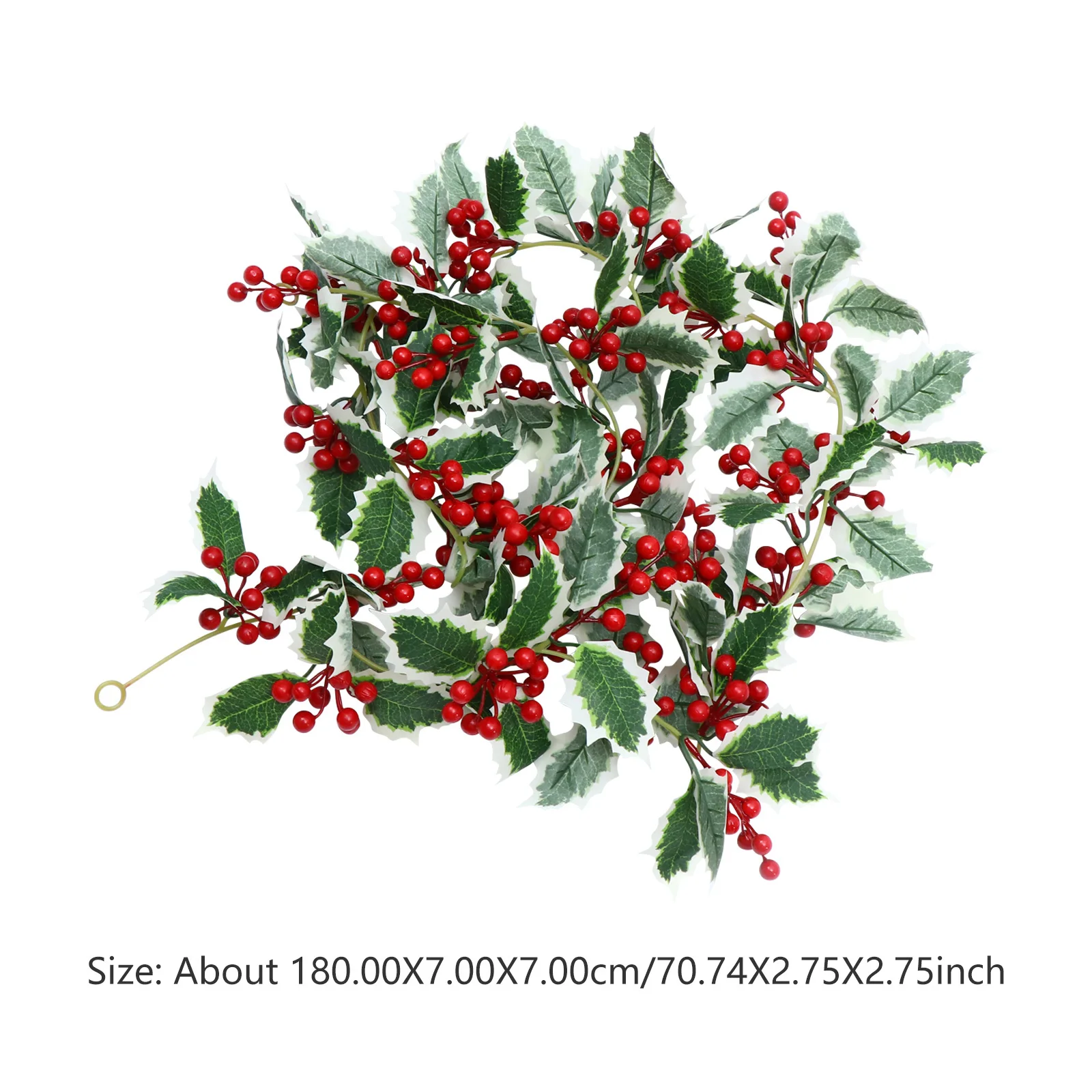 1 قطعة عيد الميلاد الروطان ديكور معلق نابض بالحياة الاصطناعي الفاكهة الحمراء قلادة عيد الميلاد حفلة مأدبة ديكور المنزل محاكاة الروطان #4
