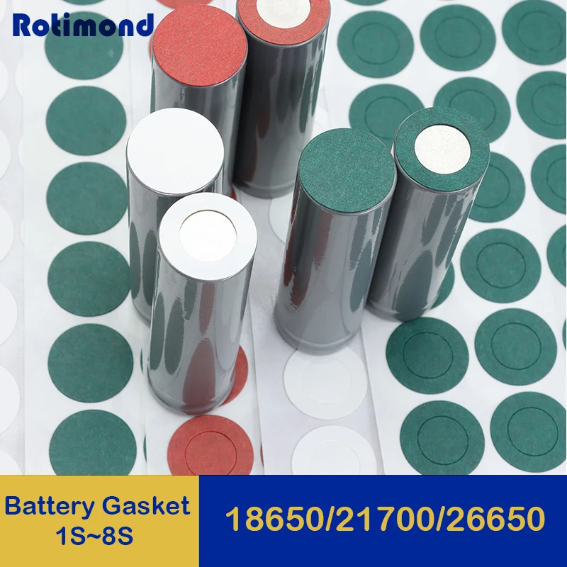 20~500pcs 18650 21700 26650 Li-ion Battery Insulation Gasket Green Red  Barley Adhesive Paper Glue Fish Electrode Insulated Pads