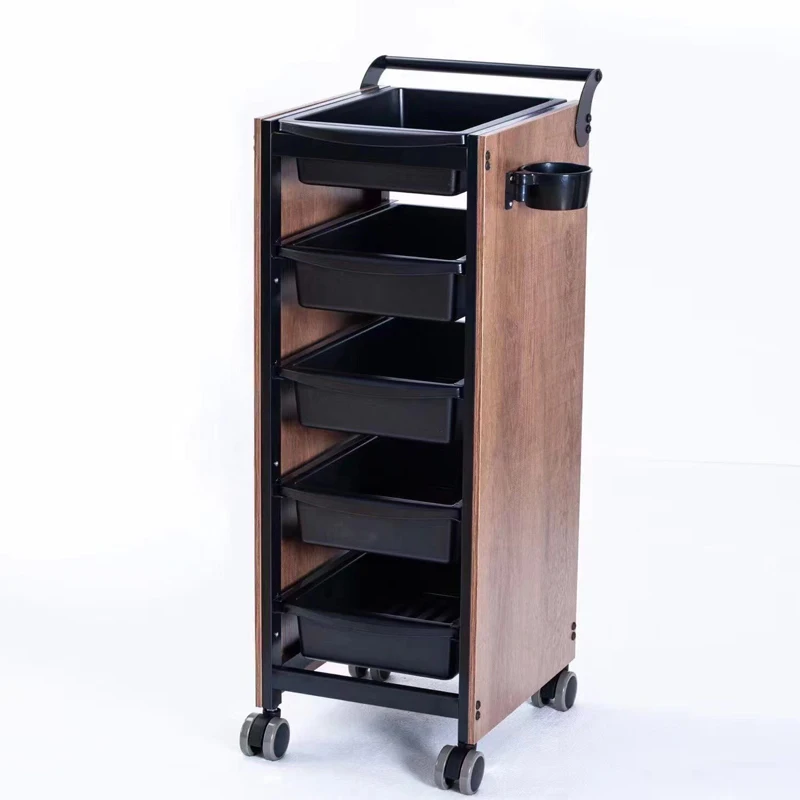 

Nail Salon Storage Trolley Cart with beauty salon trolley of Wooden hair salon trolley barber card