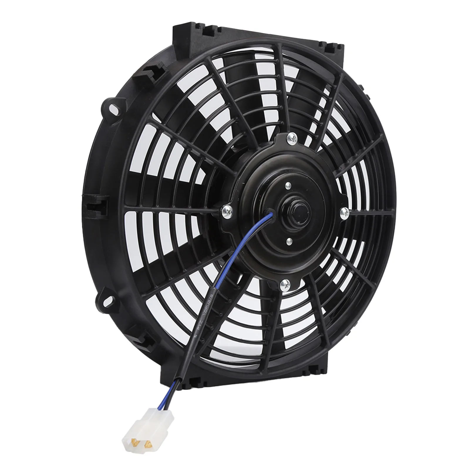 Ventola di raffreddamento elettrica sottile da 10 pollici Radiatore 24V 80W 2100RPM 10 pale dritte per radiatore push pull per auto Ventola di raffreddamento da 10 pollici