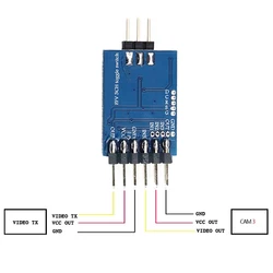 DC 5-12V 5.8G modulo Switcher Video a 3 canali interruttore a levetta Video a 3 vie per controllo del segnale PWM della fotocamera FPV RC